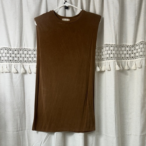 Altar'd State Dresses & Skirts - Altar'd State Brown Sleeveless Crewneck Tank